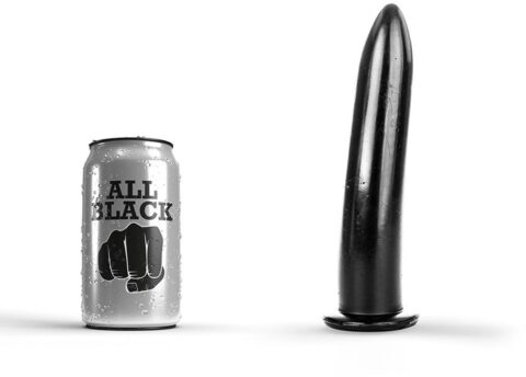 All Black anaal dildo 19 cm zwart