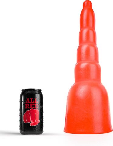 All Red XXL anaal dildo 34 x 11 cm rood