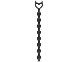 Anaal kralen 30 cm zwart met duivelslus