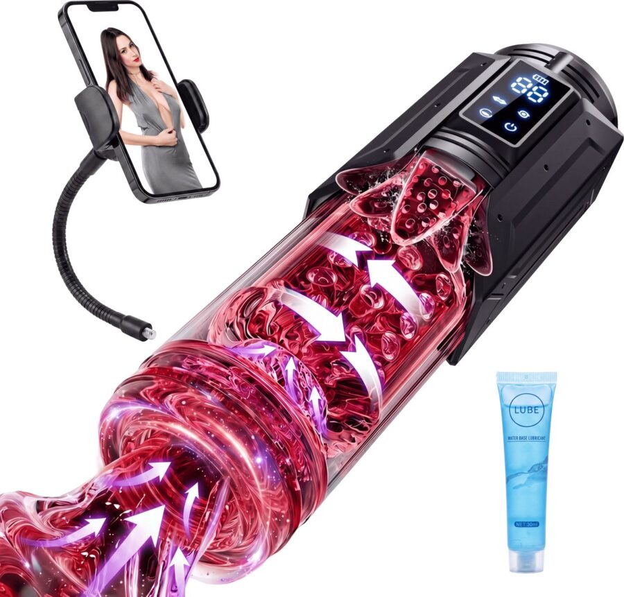 Aphrodite automatische masturbator met tong en app-bediening
