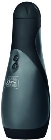 Apollo luxe vibrerende masturbator zwart met zuignap