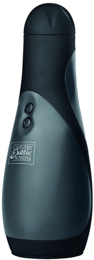 Apollo luxe vibrerende masturbator zwart met zuignap