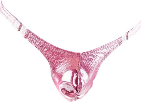 BamBella roze glitter wetlook string heren