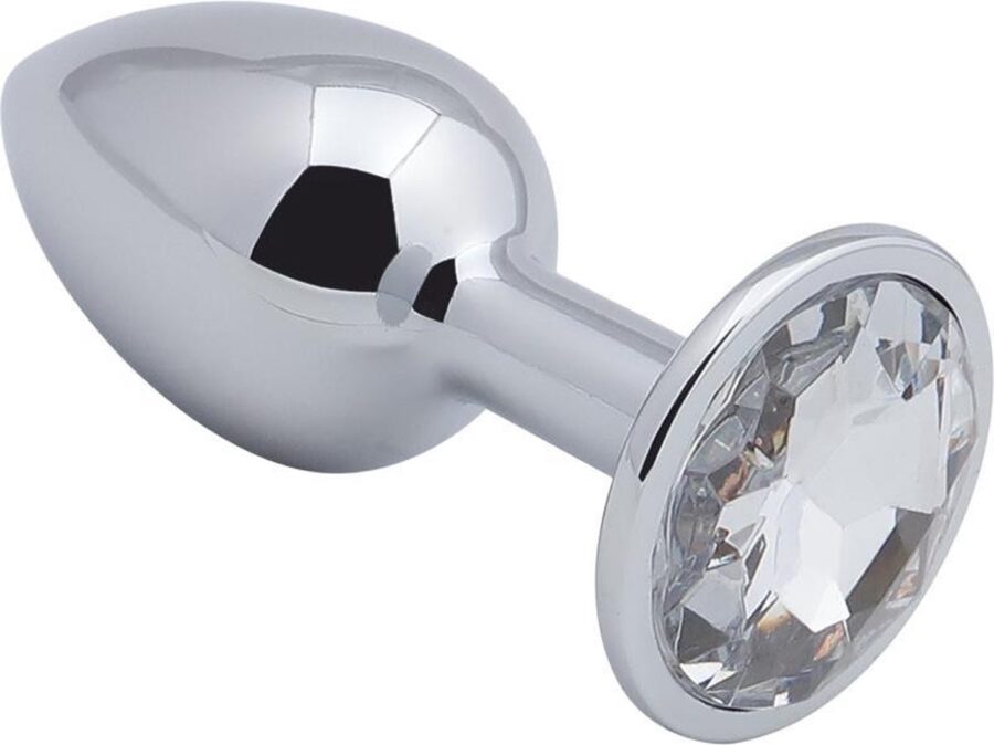 Banoch Aurora Clear metalen buttplug small