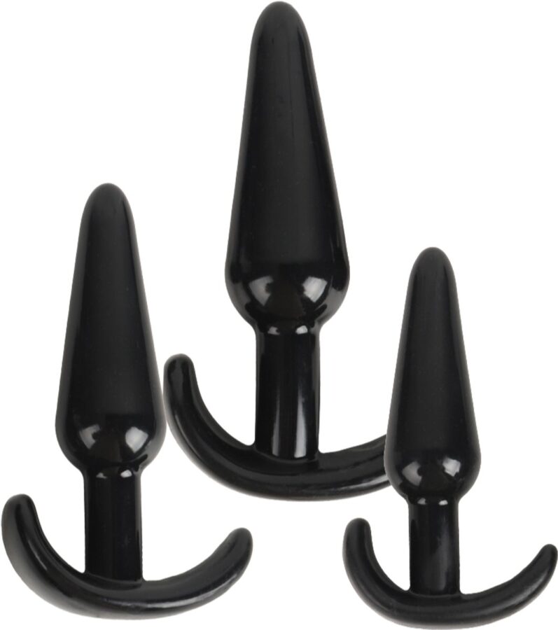 Banoch buttplug set beginner ergo 2.0 zwart 3-delig