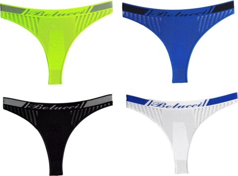 Belucci naadloze herenstrings 4-pack one size