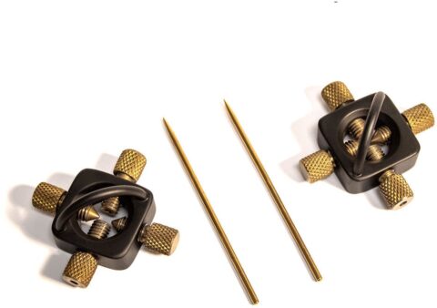 Black Label The Sun tepelklem met schroeven, zwart/goud
