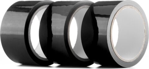 Bondagetape zwart set van 3 rollen