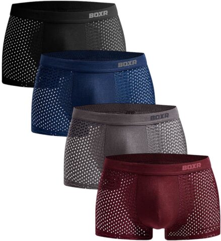 BOXR bamboe boxershorts heren 4-pack