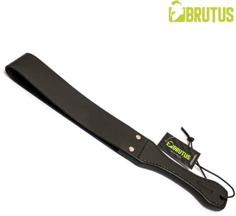 Brutus leren folded slapper zwart