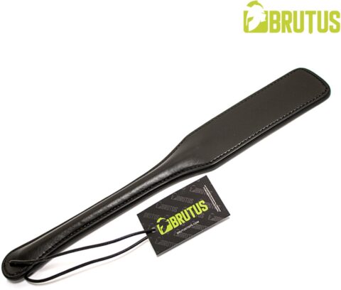 Brutus leren narrow paddle zwart