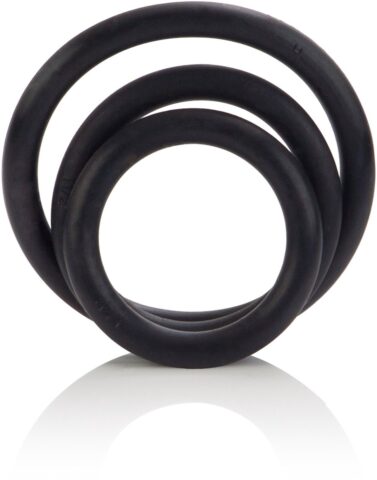 CalExotics rubberen cockring set van 3 zwart
