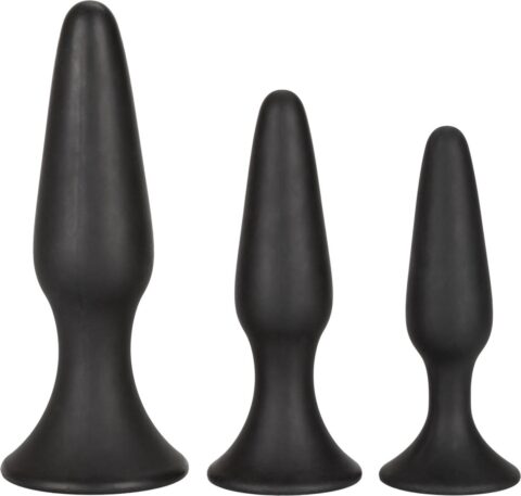 CalExotics siliconen anaal trainer kit 3 stuks zwart