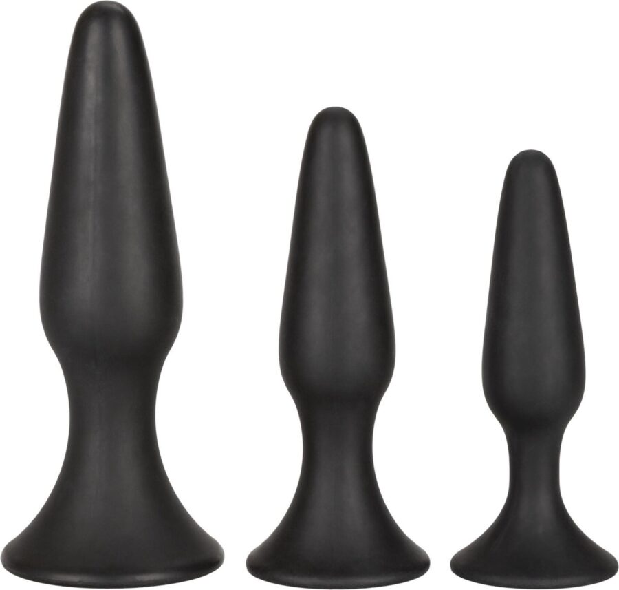 CalExotics siliconen anaal trainer kit 3 stuks zwart