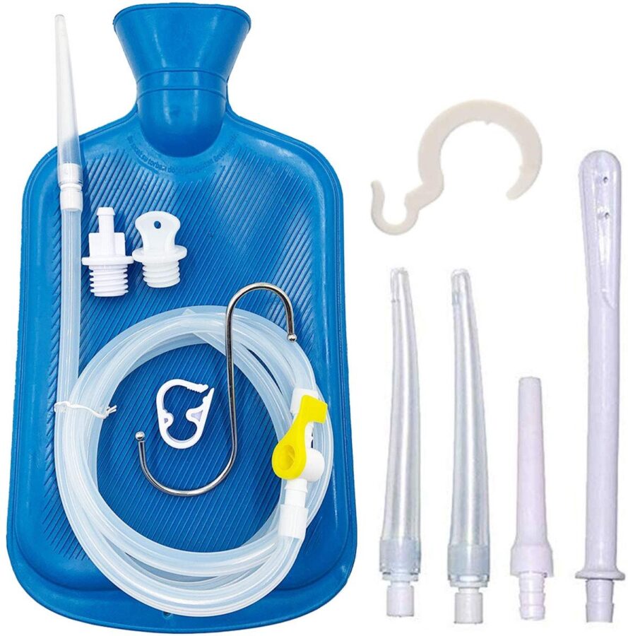 Carmdering klysma irrigatieset 2 liter met 5 tips