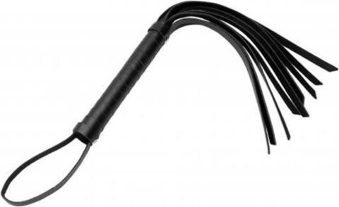 Cat Tails vegan leather hand whip zwart