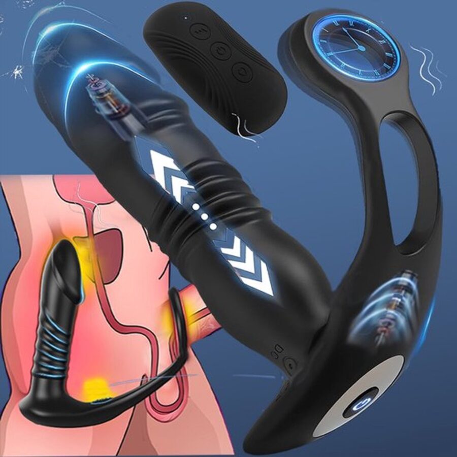Daity prostaatstimulator met penisring en afstandsbediening