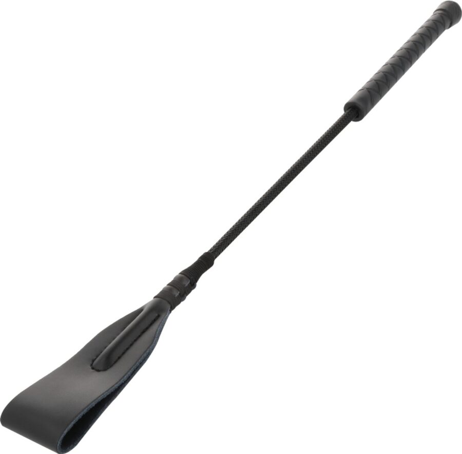 Darkness leren riding crop 45 cm