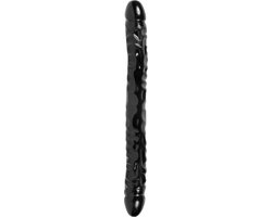 Doc Johnson Jr. Veined Double Header dubbele dildo zwart