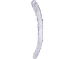 Double Dong transparante dubbele dildo 33 cm