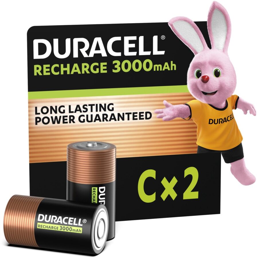 Duracell oplaadbare C batterijen 3000 mAh (2 stuks)