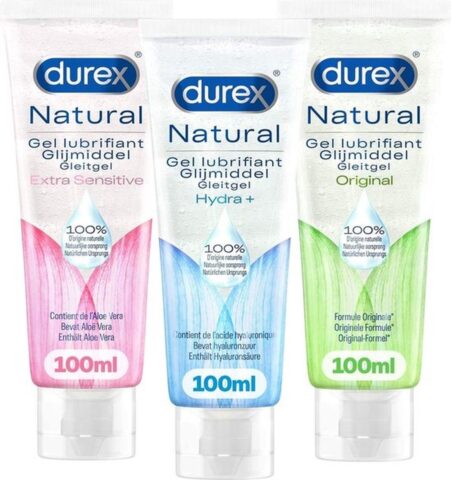 Durex Natural glijmiddel trio: Natural, Hydraterend en Extra Sensitive
