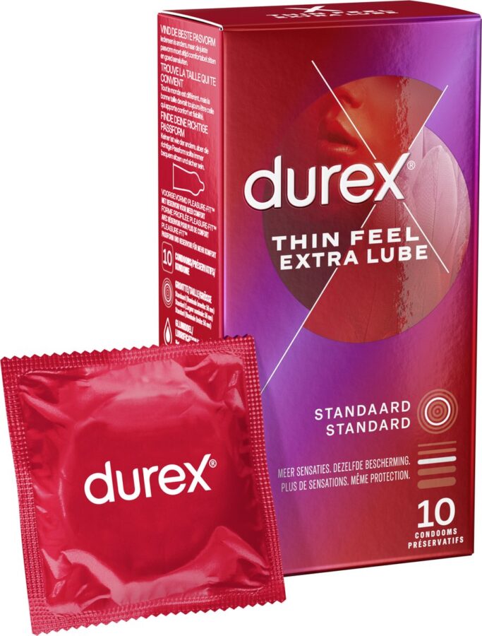 Durex Thin Feel Extra Lube condooms 10 stuks