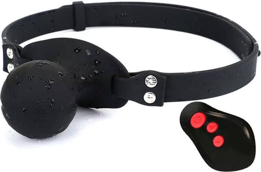 E-stim vibrerende ball gag met afstandsbediening