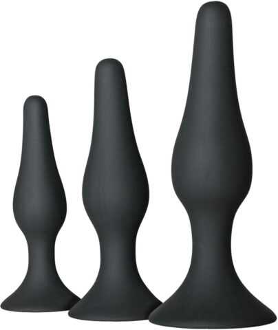 EasyToys anale training kit met 3 siliconen buttplugs