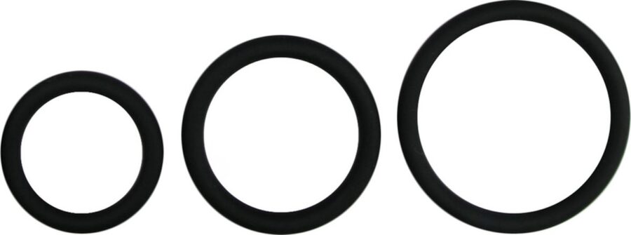 EasyToys Men Only cockring set drie maten zwart