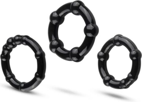 EasyToys Super Stretch cockring set zwart