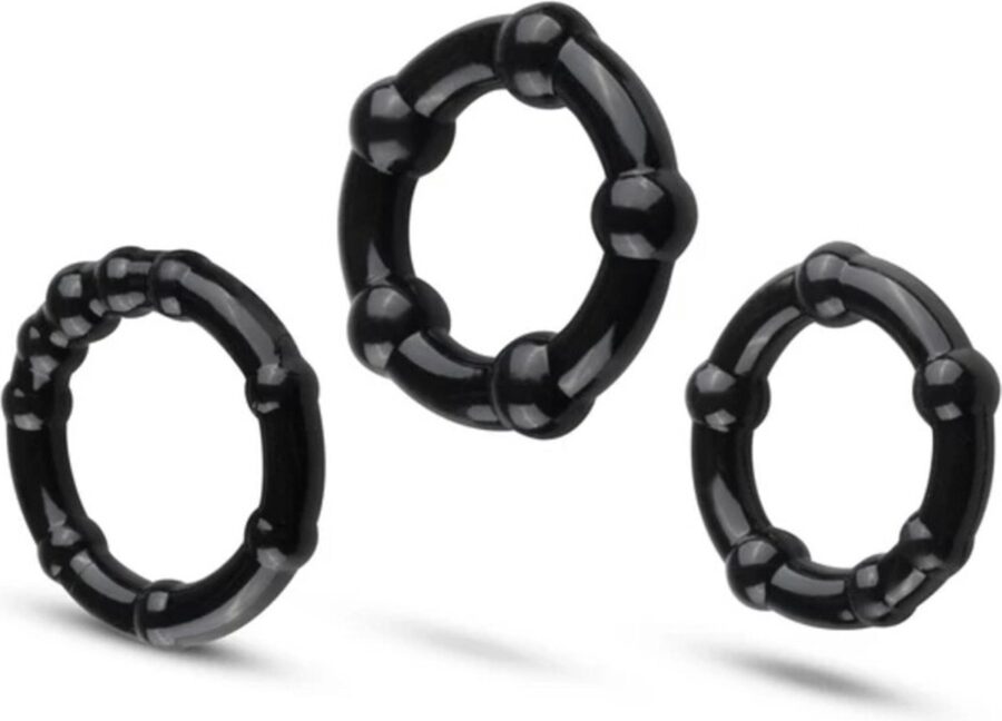 EasyToys Super Stretch cockring set zwart