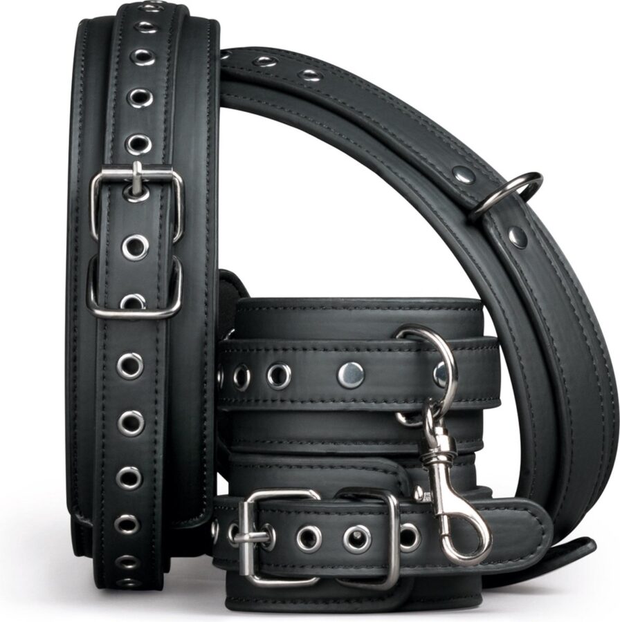 EasyToys Thigh & Wrist Cuff Set zwart