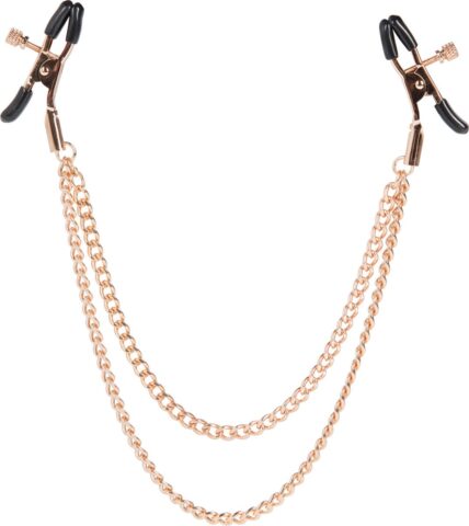 Entice Tiered Intimate Clamps met ketting goud