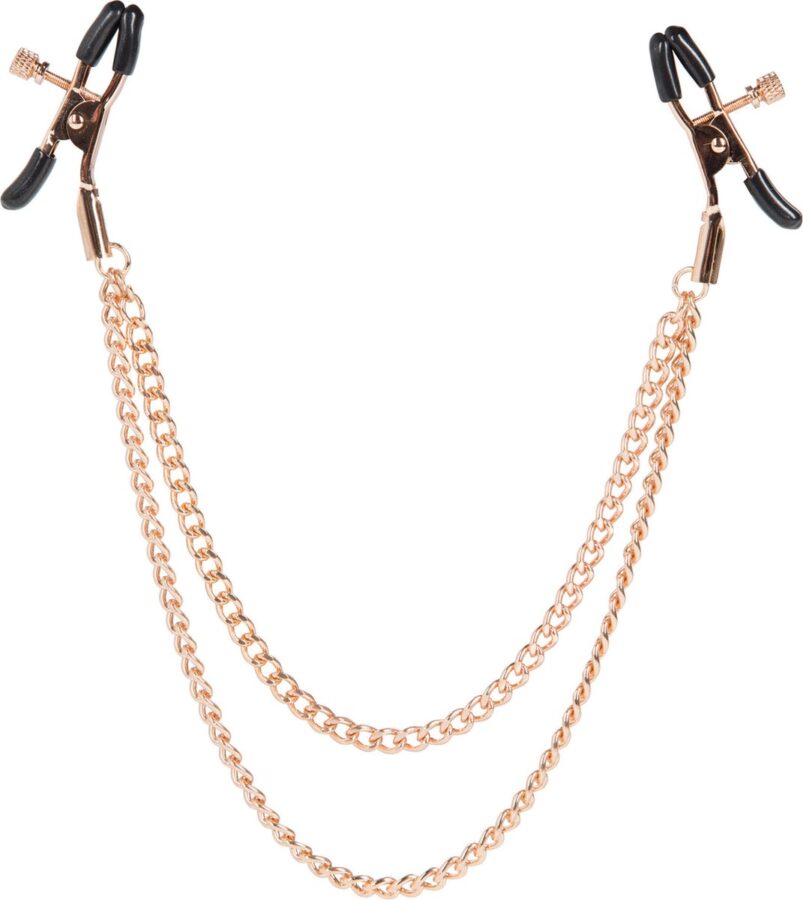 Entice Tiered Intimate Clamps met ketting goud