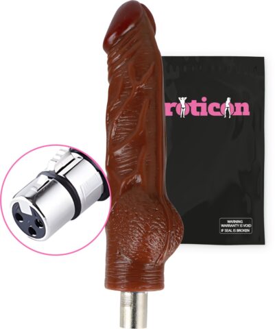 Eroticon David bruine dildo opzetstuk 18,5 cm (3XLR)