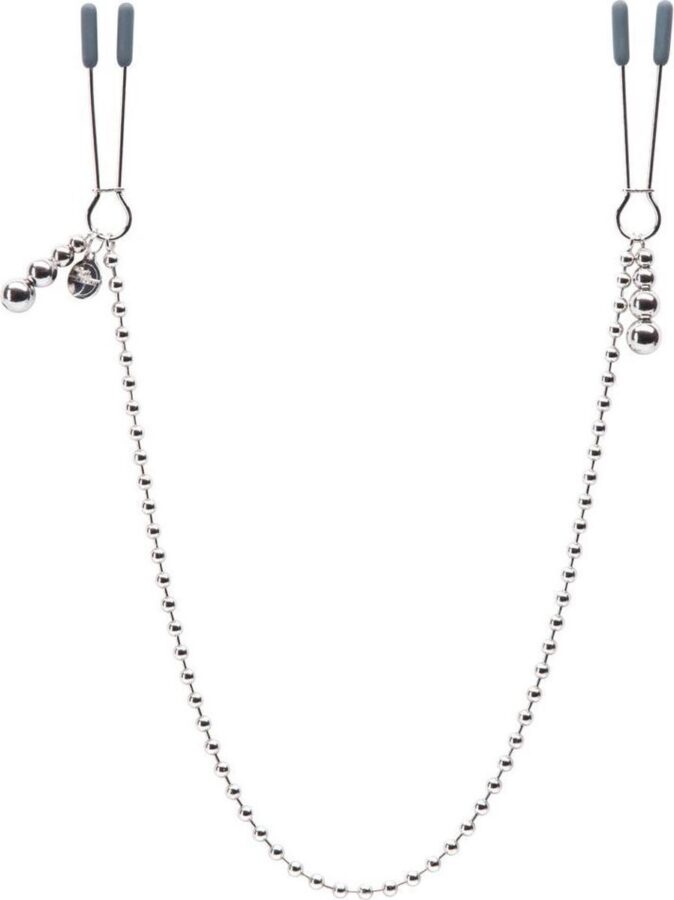 Fifty Shades At My Mercy tepelklemmen met ketting zilver