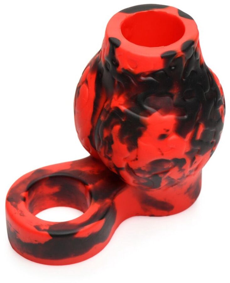 XR Brands Hell Hound ballstretcher en cocksleeve rood