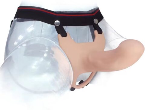 Holle strap-on voor mannen 17 cm met harnas