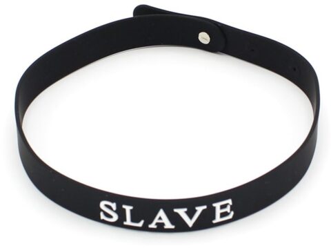 Kiotos siliconen collar Slave zwart