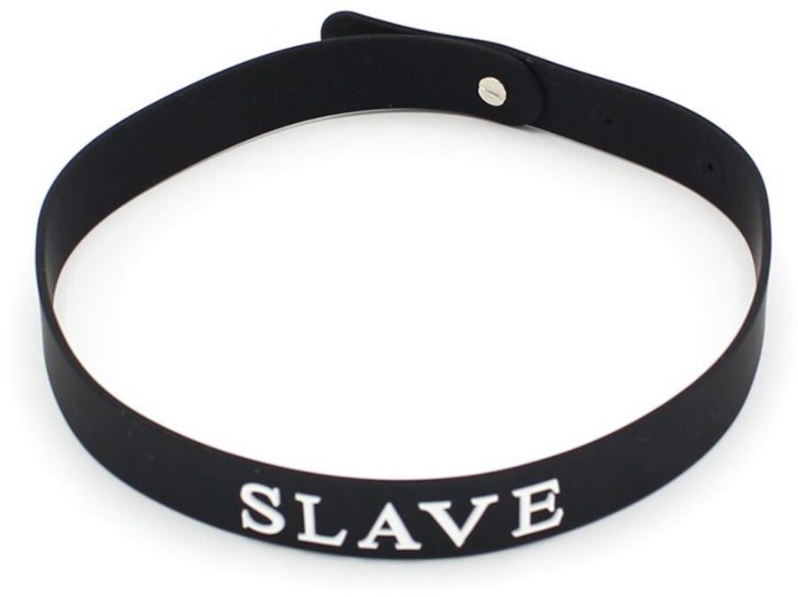 Kiotos siliconen collar Slave zwart