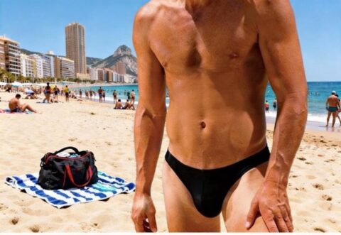 Lage sexy zwemslip heren zwart