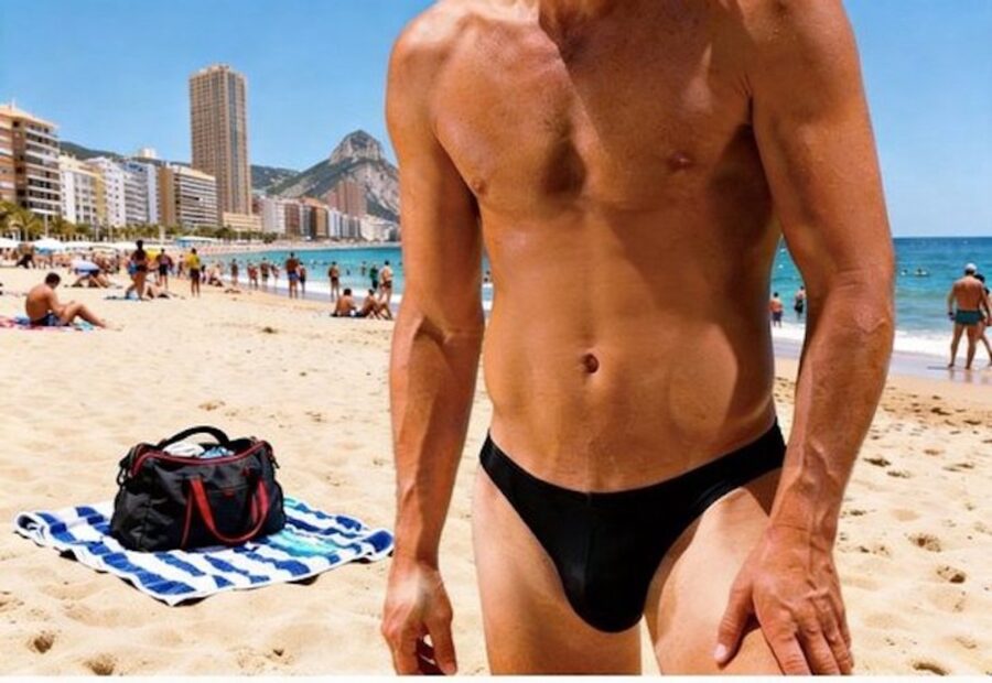 Lage sexy zwemslip heren zwart