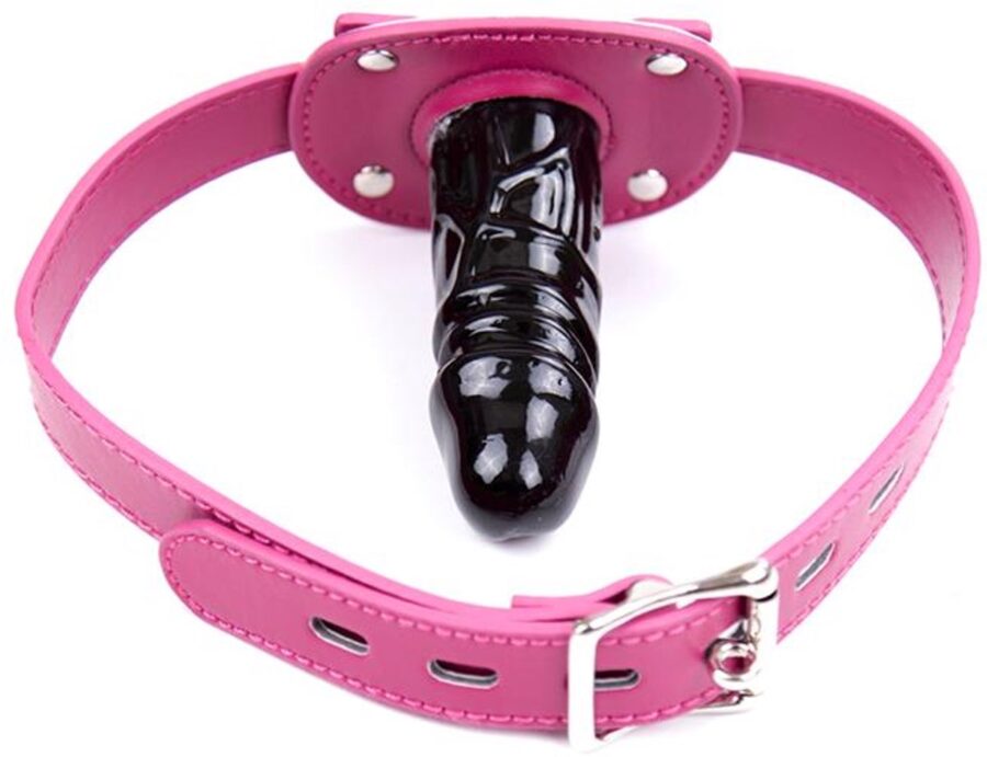 Latetobed BDSM Line dildo gag, verstelbaar 46-58 cm