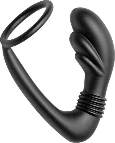 Master Series Cobra p-spot massager met cockring zwart