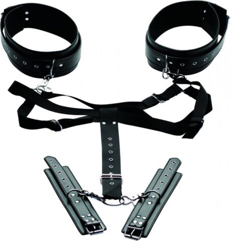 Master Series Easy Access bondageharnas met boeien
