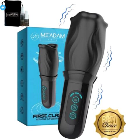 ME’ADAM 360° roterende masturbator zwart