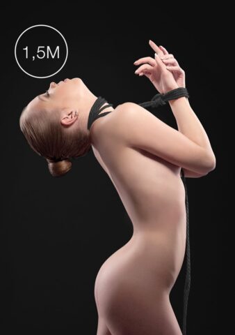 Mini kinbaku touw 1,5 meter zwart