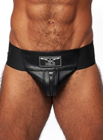 Mister B Leather Premium jockstrap zwart