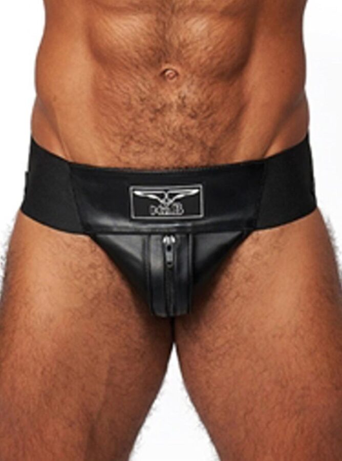 Mister B Leather Premium jockstrap zwart